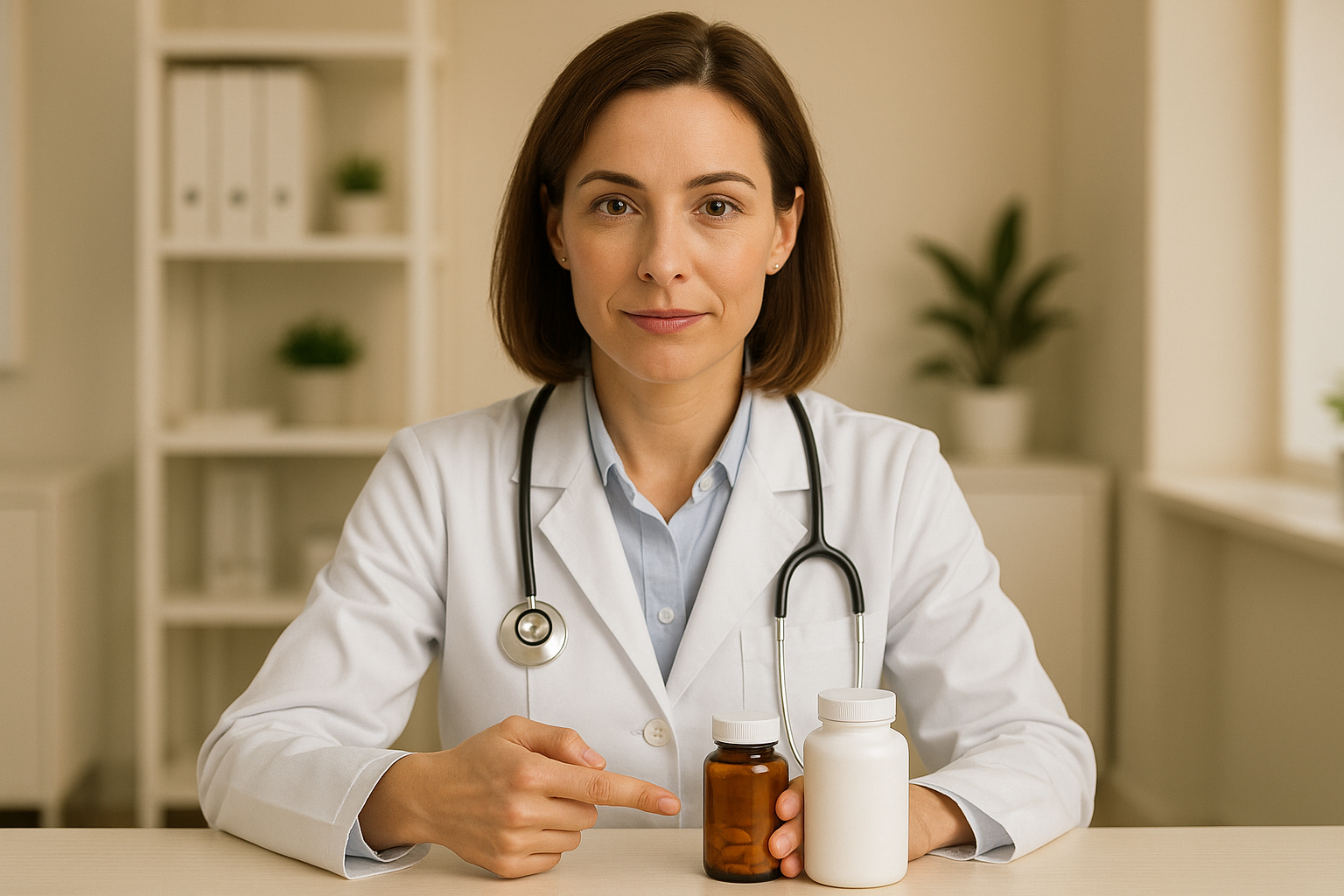 especialista en el area de la salud convincente de su producto